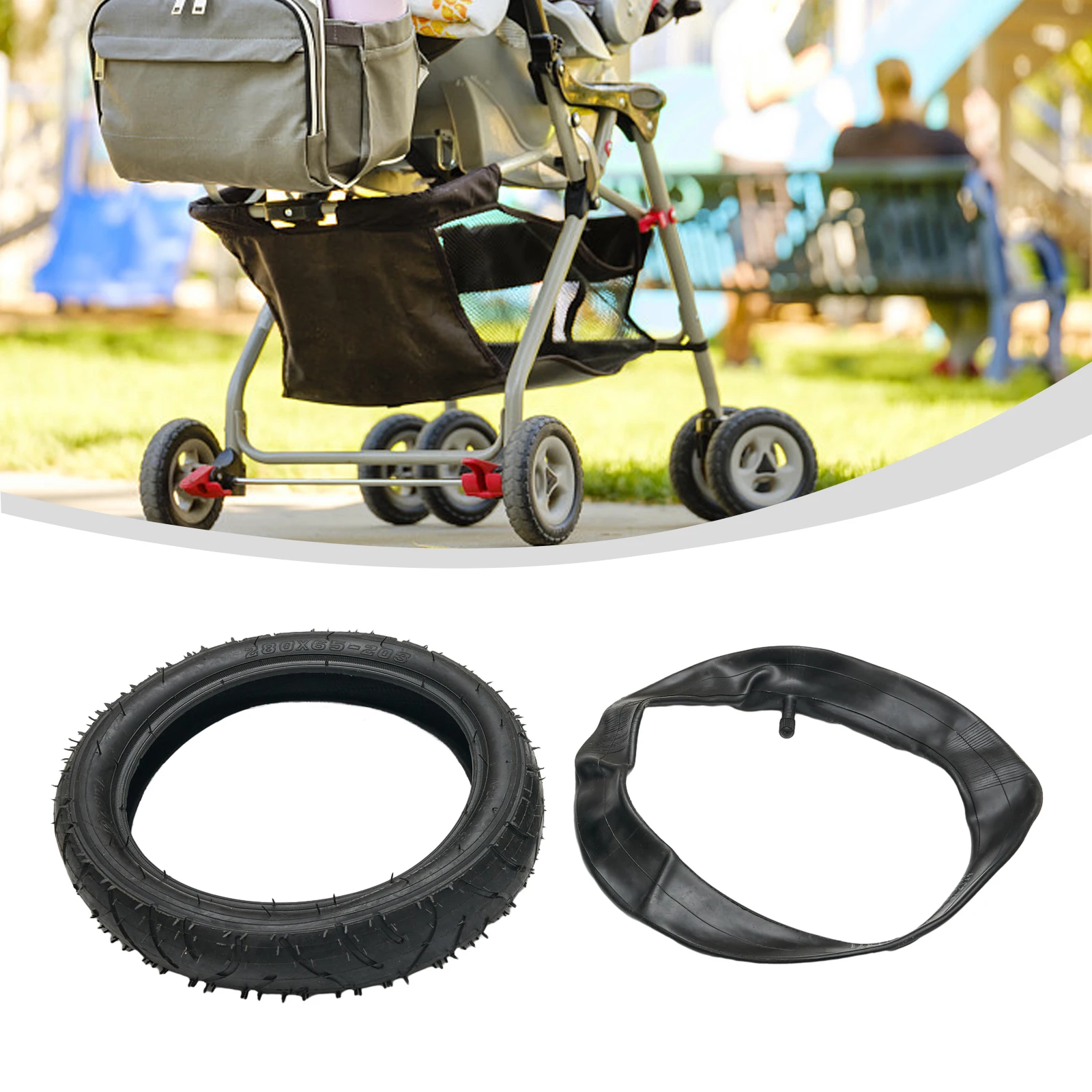 12 Inch 280 X 65-203 Pushchair Thicken Tyre And Tube Black Rubber Replacment Tool Parts Cycling Accessories
12 Inch 280 X 65-203 Pushchair Thicken Tyre And Tube Black Rubber Replacment Tool Parts Cycling Accessories