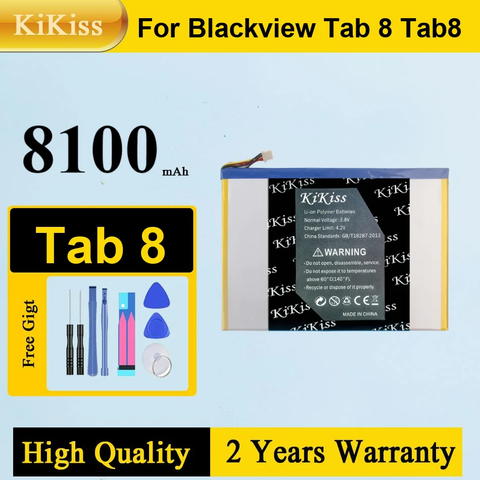 Перезаряжаемая прочная батарея для планшета Tab 8 8100 мАч для Blackview
Перезаряжаемая прочная батарея для планшета Tab 8 8100 мАч для Blackview