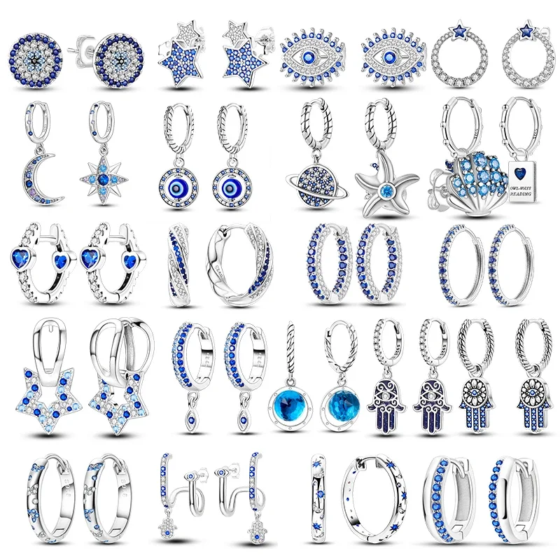 Shining Blue Zircon Owl Earrings 925 Silver Evil Eyes Earrings for Women Wedding Engagement Planet Moon Star Zirconia Jewelry
Shining Blue Zircon Owl Earrings 925 Silver Evil Eyes Earrings for Women Wedding Engagement Planet Moon Star Zirconia Jewelry