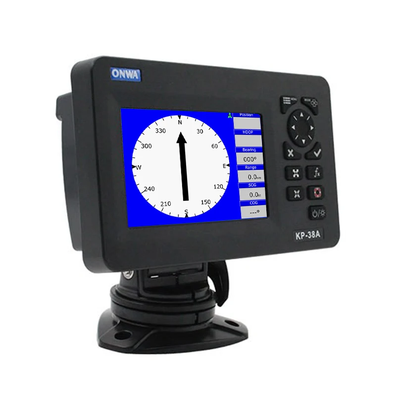 ONWA KP-38A 5-inch Color LCD GPS Chart Plotter Built-in Class B AIS Transponder Combo Marine GPS Navigator with Antenna
ONWA KP-38A 5-inch Color LCD GPS Chart Plotter Built-in Class B AIS Transponder Combo Marine GPS Navigator with Antenna