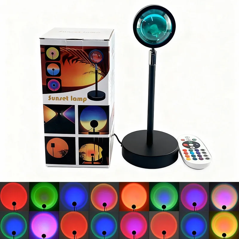 Smart sunset lamp, smart life application, infrared remote control RGB ambiance spotlight night light, party photography
Smart sunset lamp, smart life application, infrared remote control RGB ambiance spotlight night light, party photography