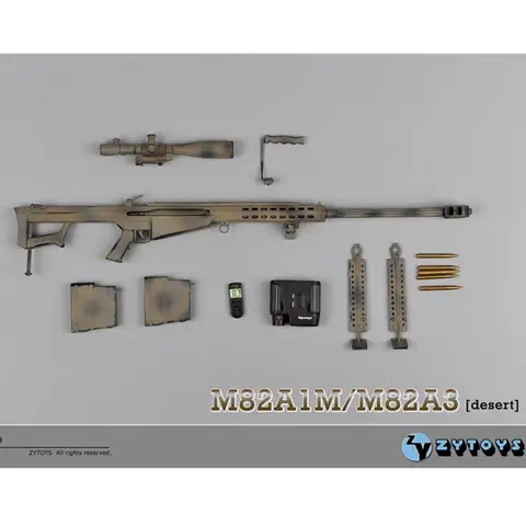 ZY15-9 1/6 Scale Barrett M82A1 Sniper Rifle for 12inch Action Figure Military Army Soldier Accessories Model In Stock