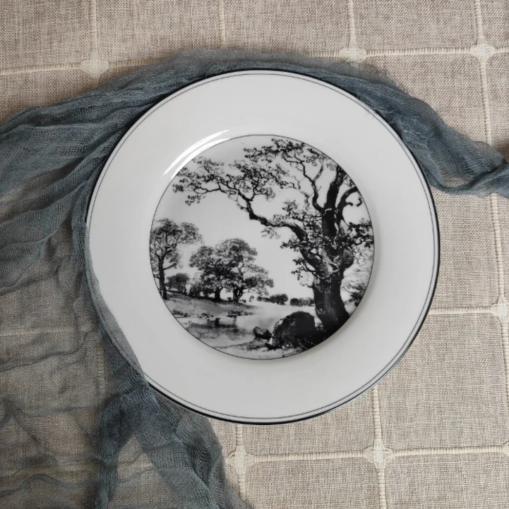 Qiushi European round retro pastoral village ceramic tableware steak plate pasta plate cup plate salad bowl household
Qiushi European round retro pastoral village ceramic tableware steak plate pasta plate cup plate salad bowl household