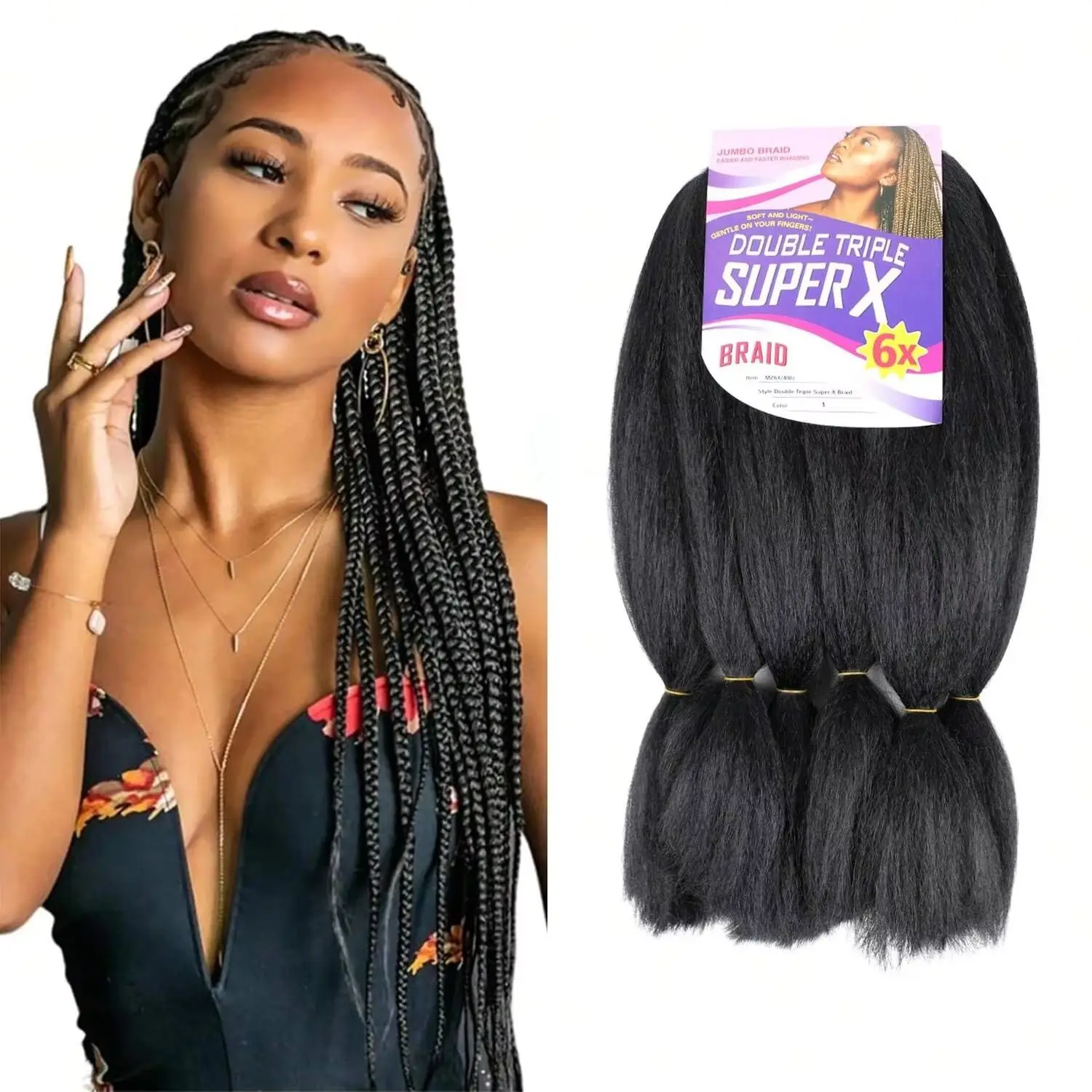 6 упаковок, большие косы, наращивание волос, 24 дюйма, предварительно заплетенные синтетические плетения, коробка для вязания крючком, плетеная для девочек, женщин, повседневный косплей 
6 упаковок, большие косы, наращивание волос, 24 дюйма, предварительно заплетенные синтетические плетения, коробка для вязания крючком, плетеная для девочек, женщин, повседневный косплей