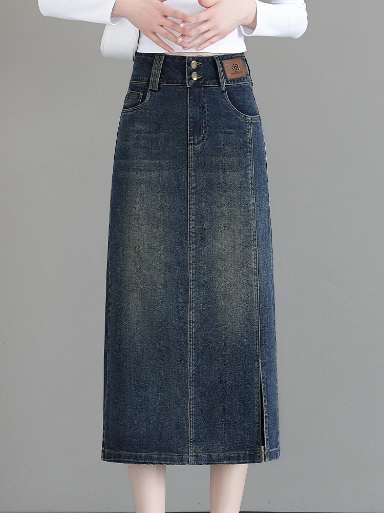 High Waist Mid-Length Denim Skirt Women's Spring Autumn Slimming Half Skirt Asymmetrical Zipper Fit And Flare Skirts
High Waist Mid-Length Denim Skirt Women's Spring Autumn Slimming Half Skirt Asymmetrical Zipper Fit And Flare Skirts