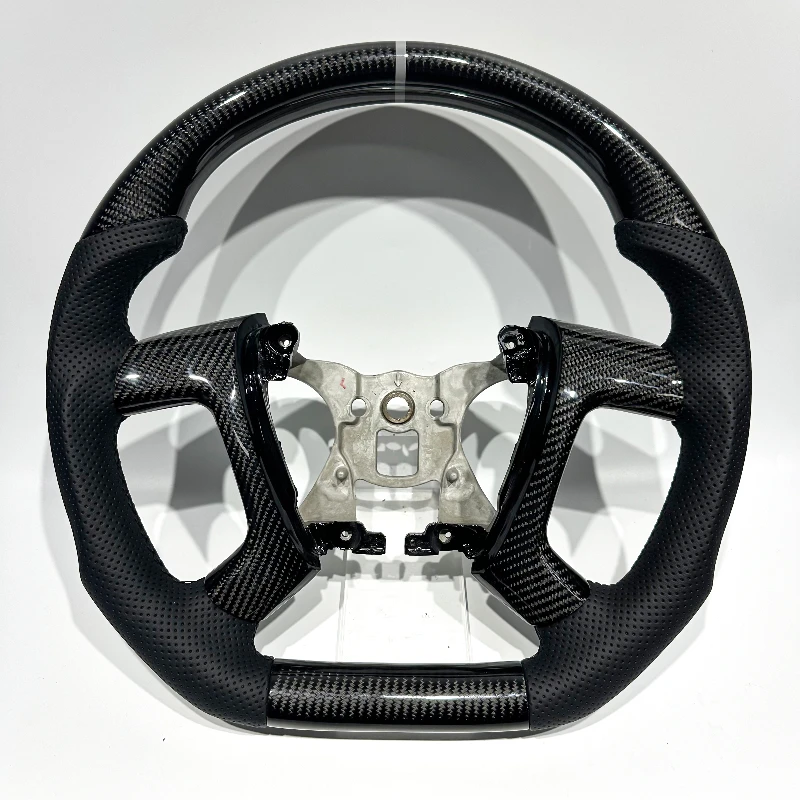 DIY Custom Sports Steering Wheel Black Carbon Fiber Silver Center Line Suitable for Old Model Chevrolet Silverado 1500 2006-2014
DIY Custom Sports Steering Wheel Black Carbon Fiber Silver Center Line Suitable for Old Model Chevrolet Silverado 1500 2006-2014