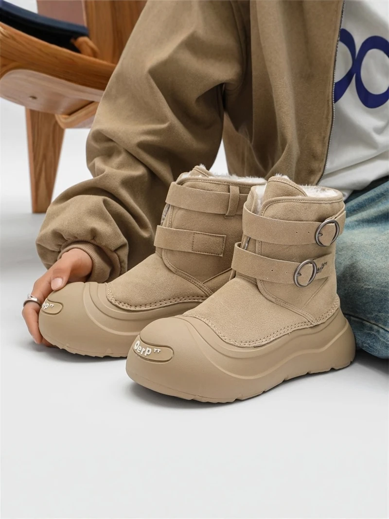 Men's Winter Thick Bottom Anti-slip Fleece Lined Boots Outdoor Warm Cotton Shoes Cute Big Head Outdoor Casual Boots
Men's Winter Thick Bottom Anti-slip Fleece Lined Boots Outdoor Warm Cotton Shoes Cute Big Head Outdoor Casual Boots