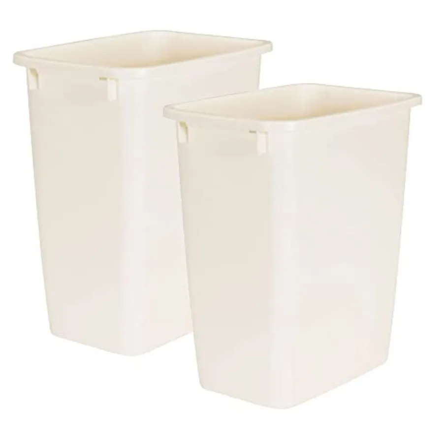 21 Quart Traditional Rectangular Plastic Open Wastebasket Trash Can for Kitchen, Bathroom, and Home Office, Bisque 2 Pack
21 Quart Traditional Rectangular Plastic Open Wastebasket Trash Can for Kitchen, Bathroom, and Home Office, Bisque 2 Pack