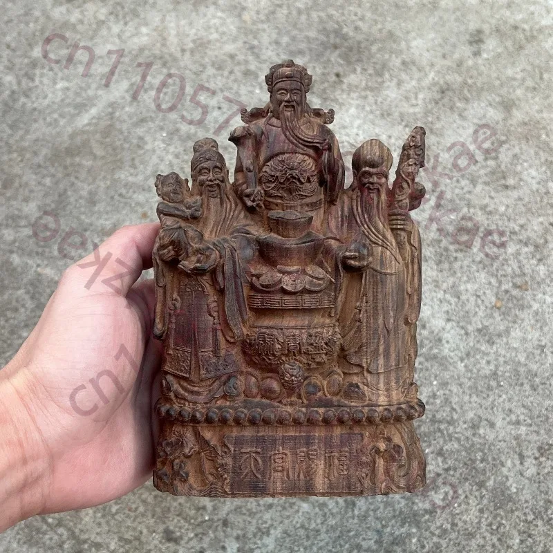 Hand-Carved Agarwood Fuk Luk Sau Statue - 7.5" Three Star Gods Sculpture, Tian Guan Blessing, Home Decor, Solid Wood
Hand-Carved Agarwood Fuk Luk Sau Statue - 7.5" Three Star Gods Sculpture, Tian Guan Blessing, Home Decor, Solid Wood