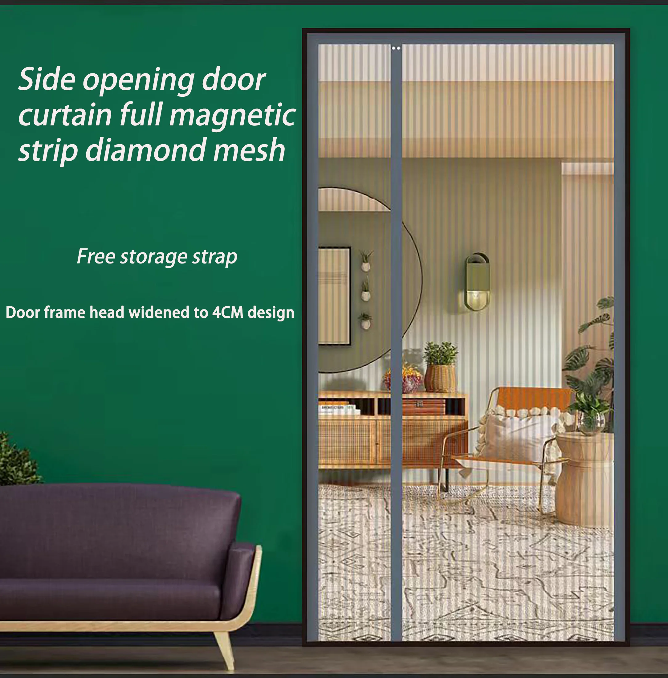 Customized Diamond Net Mosquito proof Invisible Door Curtain with Side Opening and Full Magnetic Automatic Door Closing
Customized Diamond Net Mosquito proof Invisible Door Curtain with Side Opening and Full Magnetic Automatic Door Closing