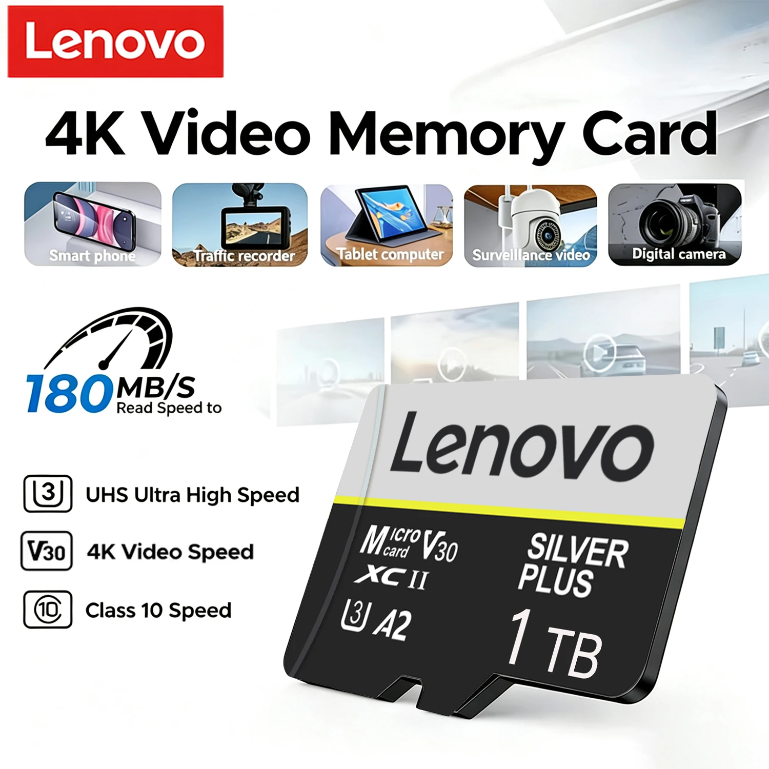 Lenovo 1TB Memory Card Micro TF SD Card 128GB 256GB 512GB TF Card For Camera Surveillance Device Computer U3 V30 TF Flash Card
Lenovo 1TB Memory Card Micro TF SD Card 128GB 256GB 512GB TF Card For Camera Surveillance Device Computer U3 V30 TF Flash Card