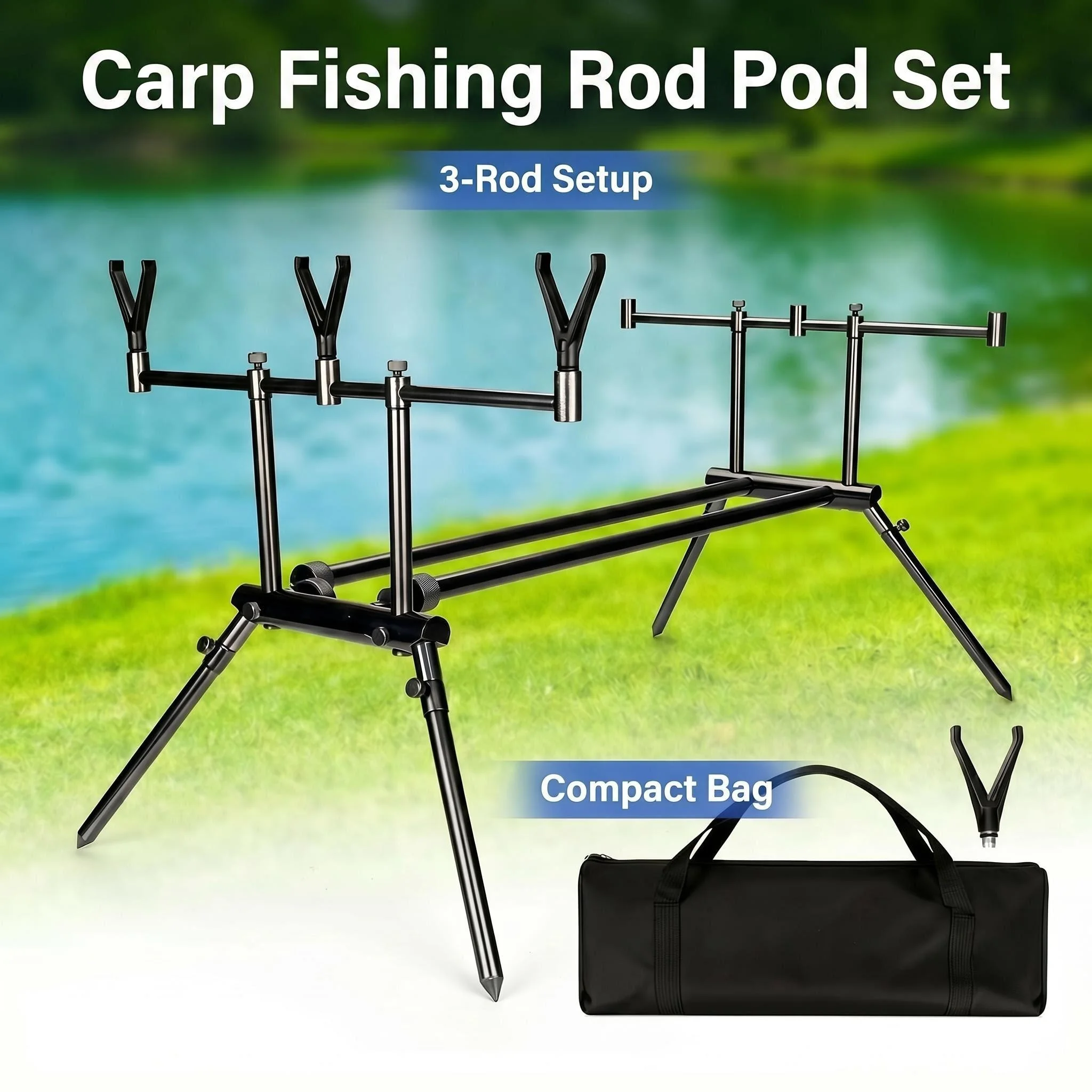 Hirisi Fishing Rod Holder Adjustable Retractable Carp Fishing Rod Pod Stand Holder Fishing Pole Pod Stand Fishing Accessories
Hirisi Fishing Rod Holder Adjustable Retractable Carp Fishing Rod Pod Stand Holder Fishing Pole Pod Stand Fishing Accessories