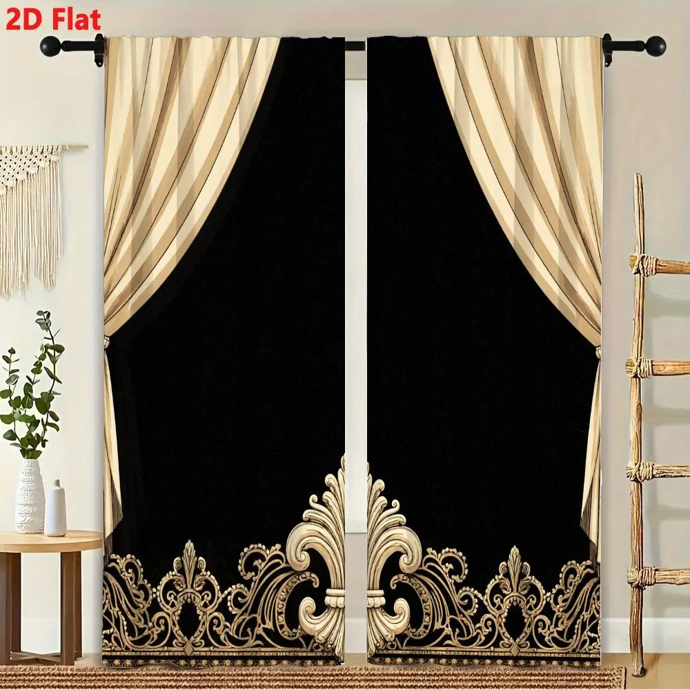 2Pcs Fake Curtains Vintage Luxury Royal Decor Window Drapes for Bedroom Living Room Decoration Window Treatment.
2Pcs Fake Curtains Vintage Luxury Royal Decor Window Drapes for Bedroom Living Room Decoration Window Treatment.
