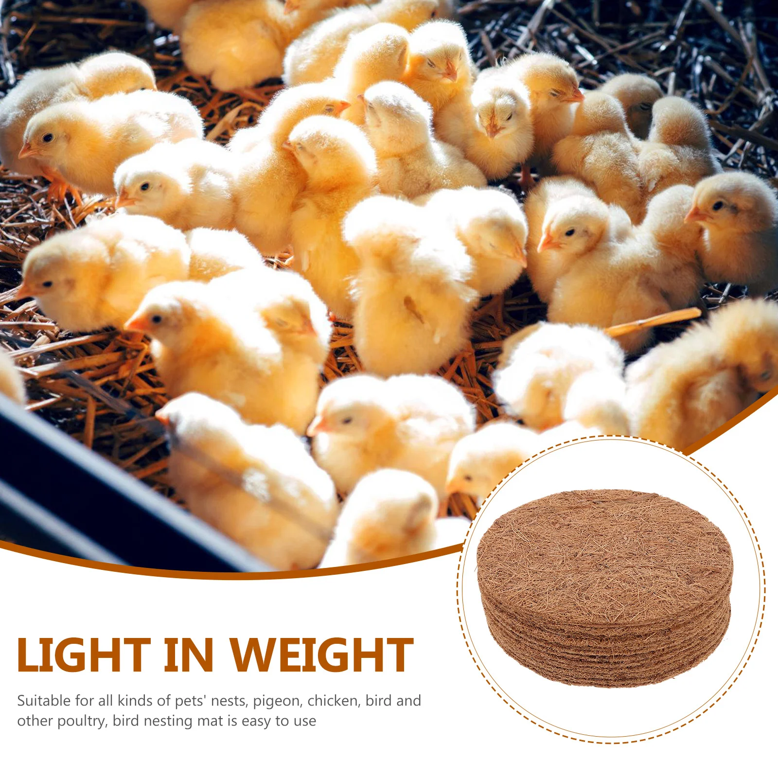 12pcs Pet Nesting Mat Natural Coconut Fiber Bird Nest Pad For Pigeon Chicken Parrot Egg Breeding Warm Breathable
12pcs Pet Nesting Mat Natural Coconut Fiber Bird Nest Pad For Pigeon Chicken Parrot Egg Breeding Warm Breathable