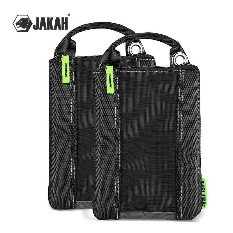 Jakah 2 Pack Fastener Bags Nail Power Tool Bag Accessories Suspension Type Storage Bag Easy Carry with Mesh Window JK-211
Jakah 2 Pack Fastener Bags Nail Power Tool Bag Accessories Suspension Type Storage Bag Easy Carry with Mesh Window JK-211