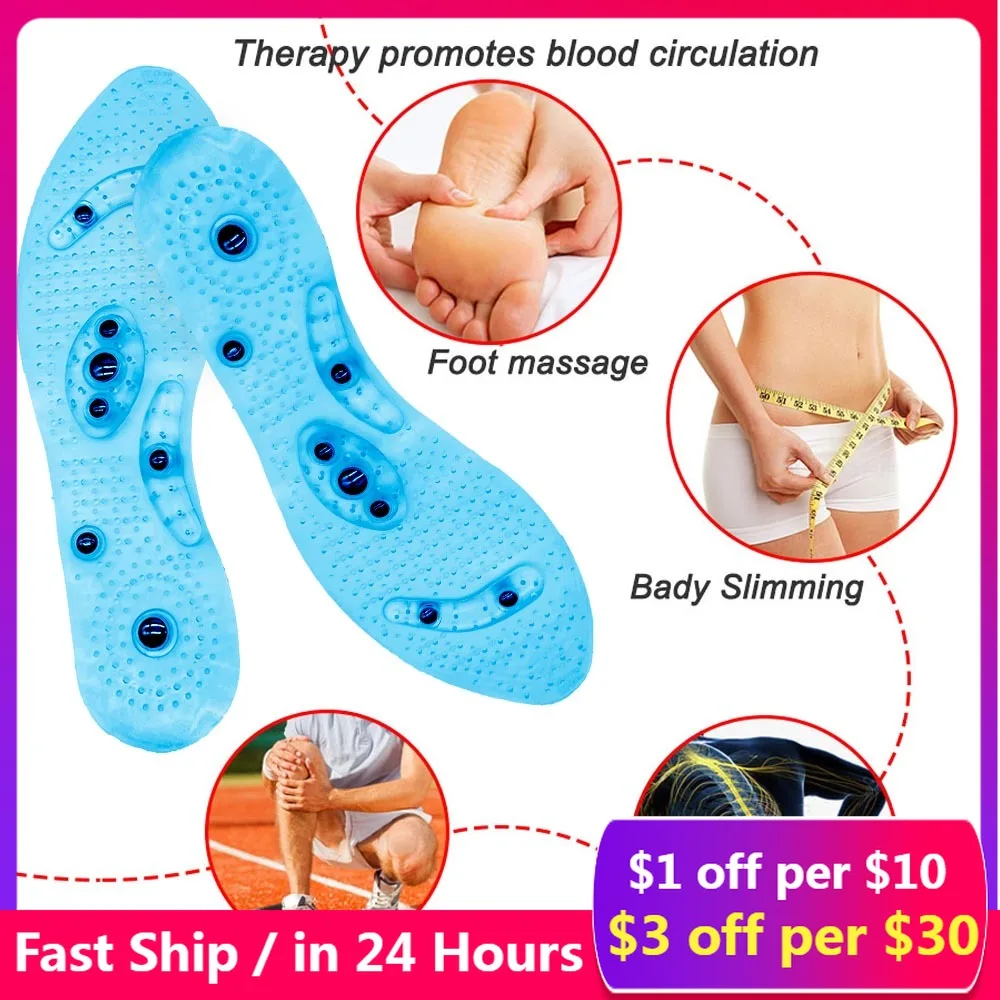 2 PCS New Unisex Feet Massage Insoles Magnetic Weight Loss Acupressure Slimming Insoles Foot Care Shoe Gel Inserts Insoles
2 PCS New Unisex Feet Massage Insoles Magnetic Weight Loss Acupressure Slimming Insoles Foot Care Shoe Gel Inserts Insoles