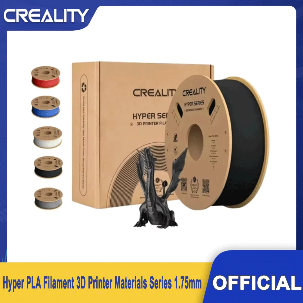 CREALITY Hyper PLA Filament 3D Printer Materials Series 1.75mm 1KG High Precision Printer Fluidity Faster Cooling Manufacturing
CREALITY Hyper PLA Filament 3D Printer Materials Series 1.75mm 1KG High Precision Printer Fluidity Faster Cooling Manufacturing
