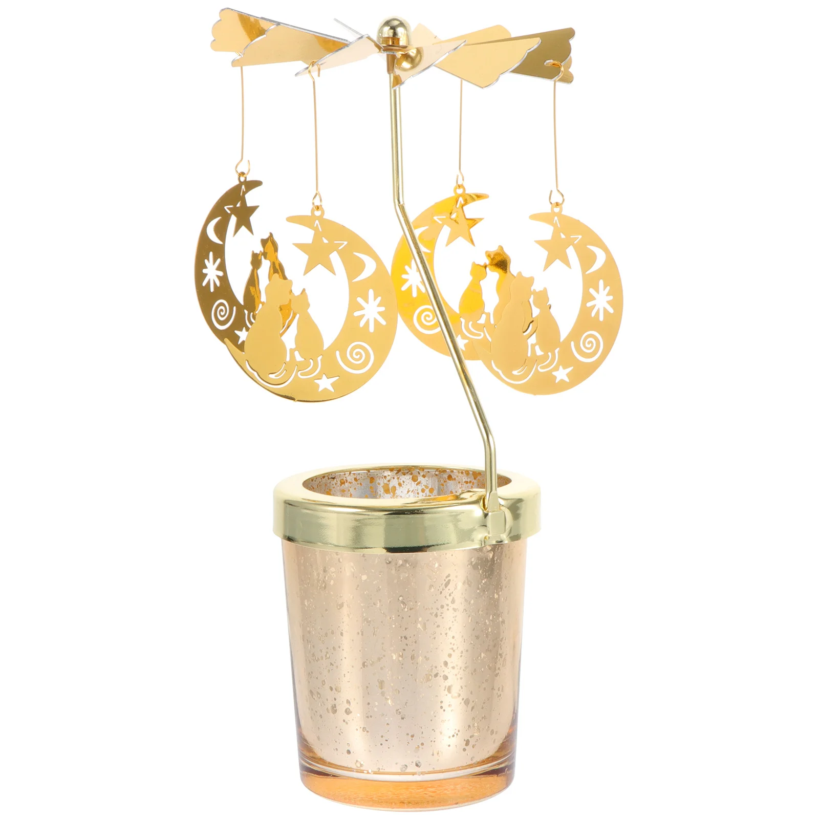 Rotating Candleholder Iron Glass Moon Cat Valentine's Day Desktop Party Decor Accessory Stylish Gift Party Layout Prop
Rotating Candleholder Iron Glass Moon Cat Valentine's Day Desktop Party Decor Accessory Stylish Gift Party Layout Prop
