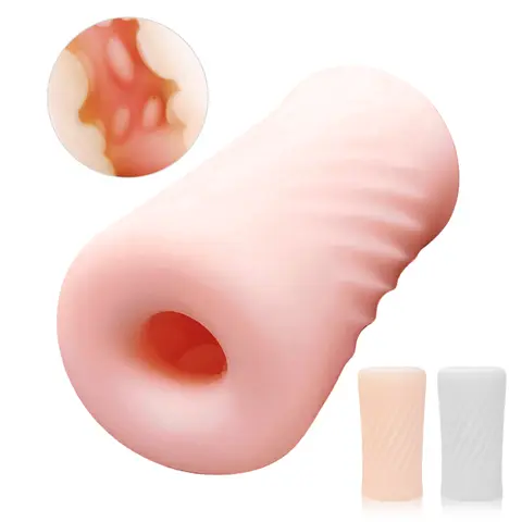 TPE Artificial Vagina Dual Channel Glans Sucking Sex Toys for Men Portable Male Masturbator Cup Delay Ejaculation Penis Massage
