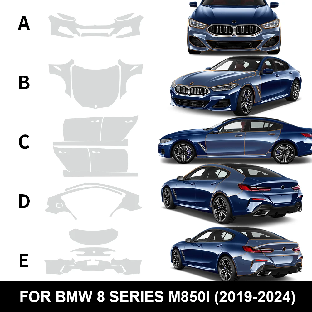 Для Bmw 8 серии M850I 2019-24 экстерьер кузова автомобиля Оригинальная предварительно отрезанная Ppf защита краски ТПУ Прозрачная пленка устойчивая к царапинам наклейка
Для Bmw 8 серии M850I 2019-24 экстерьер кузова автомобиля Оригинальная предварительно отрезанная Ppf защита краски ТПУ Прозрачная пленка устойчивая к царапинам наклейка