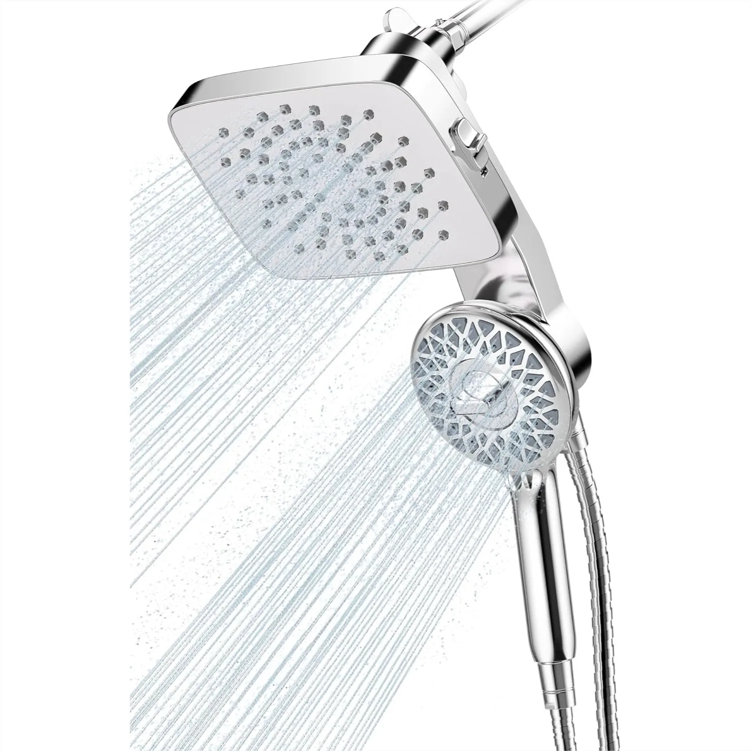 Dual Shower Head with Magnetic Handheld, High Pressure Rain Shower Combo 2-in-1 Fixed & Detachable, 5 Spray Modes, Adjustable
Dual Shower Head with Magnetic Handheld, High Pressure Rain Shower Combo 2-in-1 Fixed & Detachable, 5 Spray Modes, Adjustable