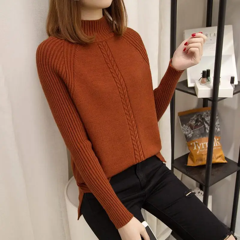 Thiened вязаный свитер женский свободный с высоким воротником осень-зима модный верх базовый слой трикотажа повседневный Sle
Thiened вязаный свитер женский свободный с высоким воротником осень-зима модный верх базовый слой трикотажа повседневный Sle