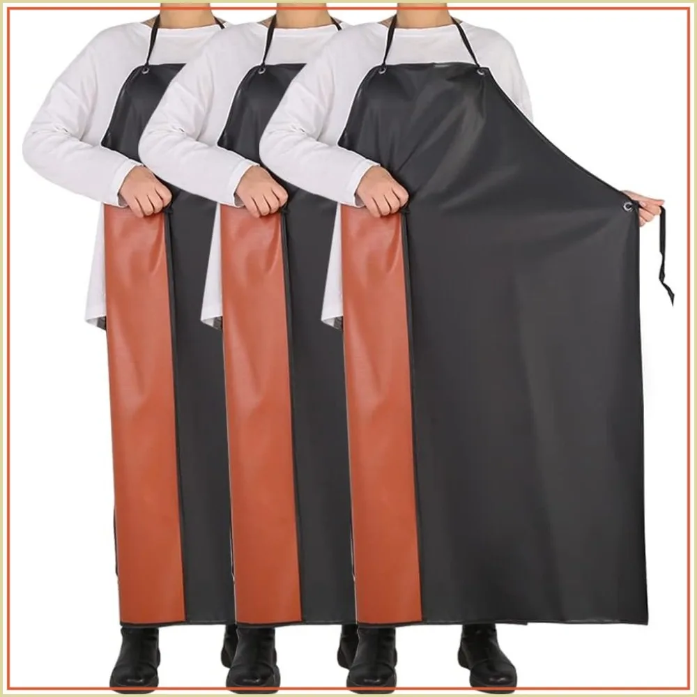 Chemical Resistant PVC Apron - Black Plus Size Unisex Waterproof Vinyl Aprons for Dishwashing, Dog Grooming, Gardening, Fish Cleaning (Pack of 3)
Chemical Resistant PVC Apron - Black Plus Size Unisex Waterproof Vinyl Aprons for Dishwashing, Dog Grooming, Gardening, Fish Cleaning (Pack of 3)