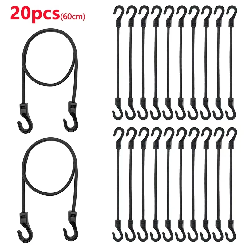 20 шт., 60 см, сверхмощный эластичный банджи-амортизирующий шнур, эластичный пластиковый крючок, автомобильная палатка для багажа, каяк, лодка, каноэ, велосипеды, веревочный галстук
20 шт., 60 см, сверхмощный эластичный банджи-амортизирующий шнур, эластичный пластиковый крючок, автомобильная палатка для багажа, каяк, лодка, каноэ, велосипеды, веревочный галстук