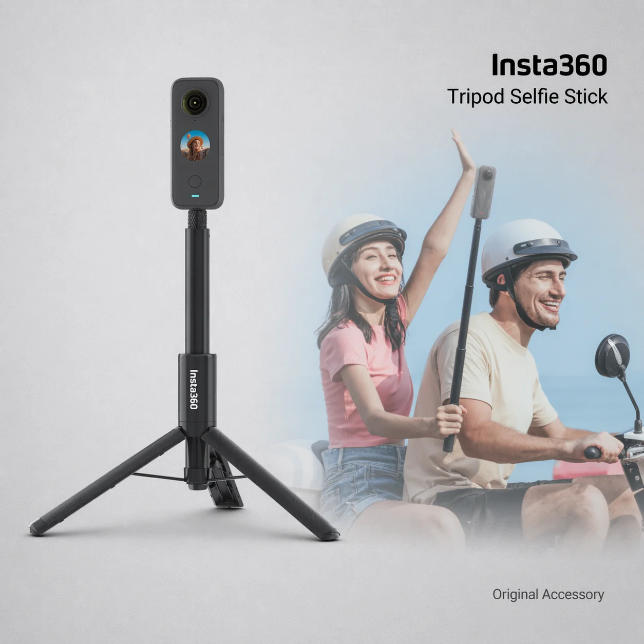 Оригинальный штатив-селфи-стик Insta360, 2-в-1 с креплением 1/4, для стабильной съемки с X5, X4, GO, Ultra, Ace, Pro 2
Оригинальный штатив-селфи-стик Insta360, 2-в-1 с креплением 1/4, для стабильной съемки с X5, X4, GO, Ultra, Ace, Pro 2