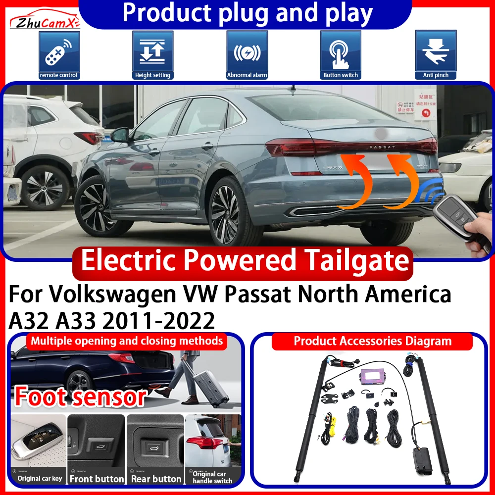 ZhuCamX Powered Tailgate for Volkswagen VW Passat North America A32 A33 2011-2022 anti pinch Smart Intelligent Control Gate Lift
ZhuCamX Powered Tailgate for Volkswagen VW Passat North America A32 A33 2011-2022 anti pinch Smart Intelligent Control Gate Lift