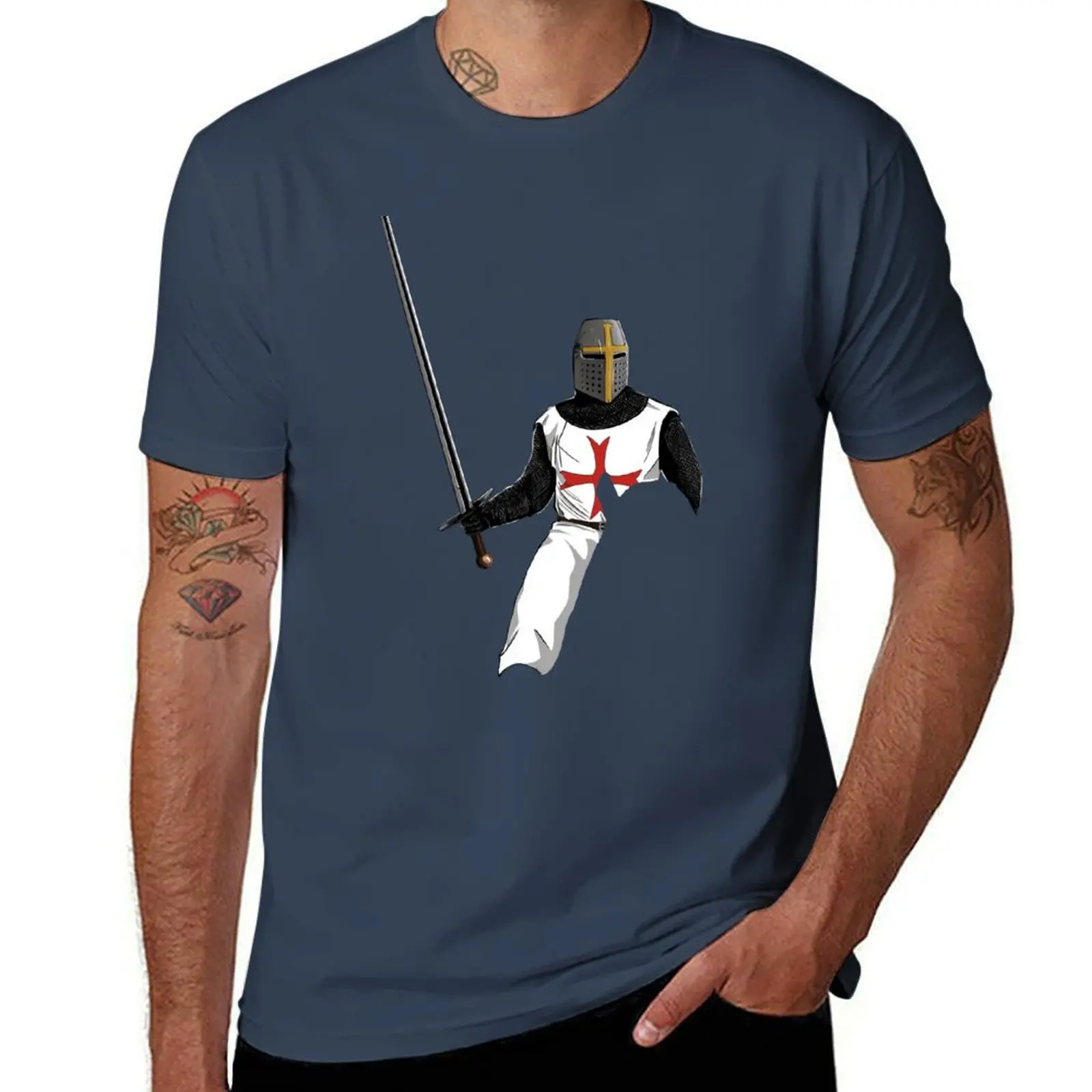 Templar V1 Knight T-Shirt Non-Shrink Basic Cotton T-Shirt
Templar V1 Knight T-Shirt Non-Shrink Basic Cotton T-Shirt