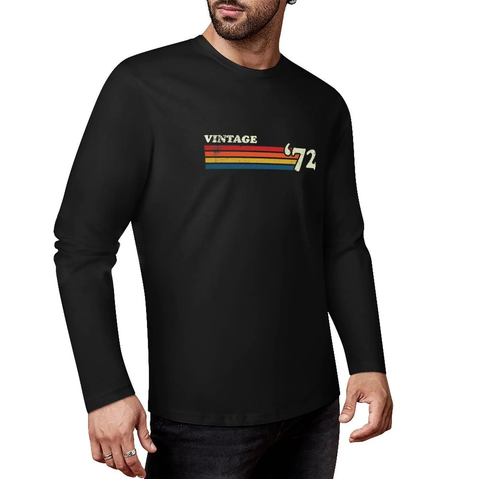 Длинная футболка VINTAGE '72 RETRO STRIPES, мужские забавные футболки, мужская футболка
Длинная футболка VINTAGE '72 RETRO STRIPES, мужские забавные футболки, мужская футболка