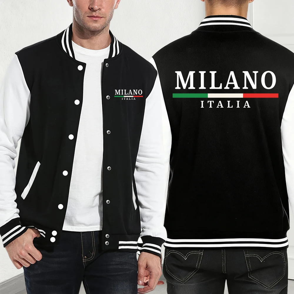 Milano Italy Flag Color Prints Baseball Jersey Mens Autumn Pocket Coats Casual Loose Jackets Street Fleece Warm Men'S Clothes
Milano Italy Flag Color Prints Baseball Jersey Mens Autumn Pocket Coats Casual Loose Jackets Street Fleece Warm Men'S Clothes