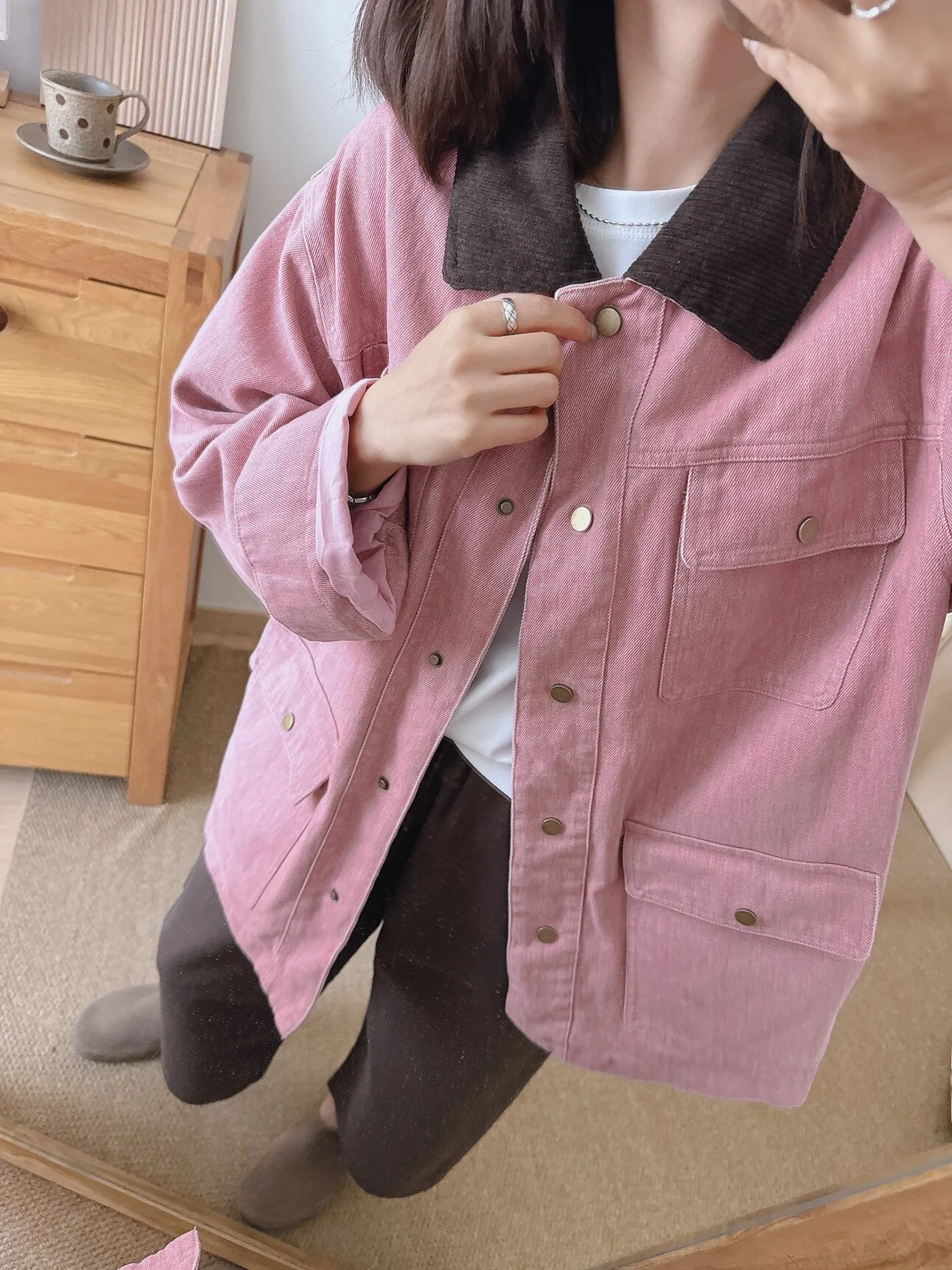 Retro Korean Style Workwear Jacket Loose Long Casual Loose Collar Velvet Striped Color Block Women's Top Spring Early
Retro Korean Style Workwear Jacket Loose Long Casual Loose Collar Velvet Striped Color Block Women's Top Spring Early