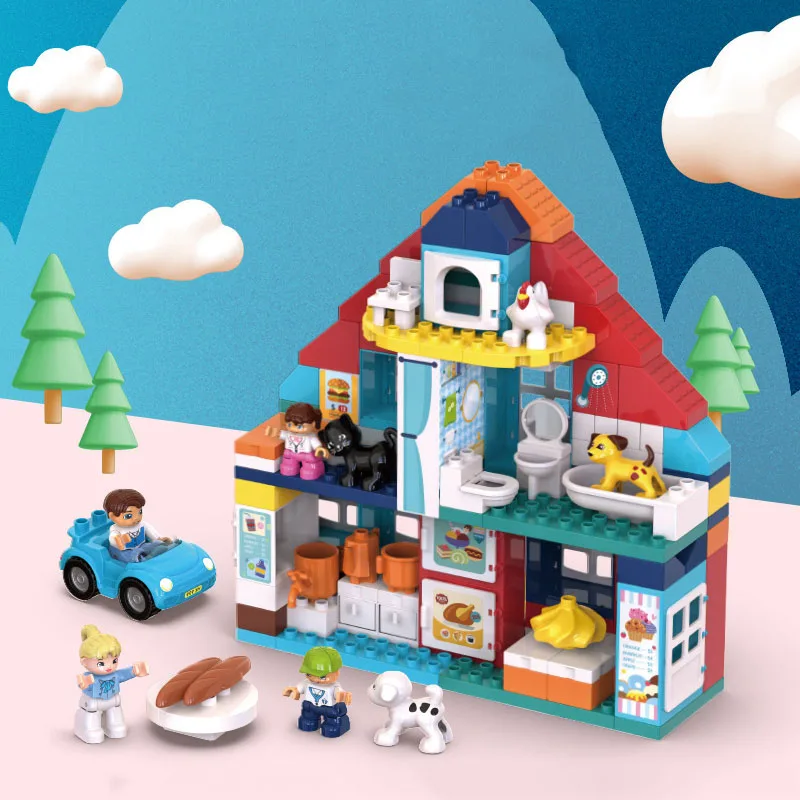 Family toys series large particle building blocks Gift Set Building Blocks City Street View Architecture Bricks Kids Toys Xmas
Family toys series large particle building blocks Gift Set Building Blocks City Street View Architecture Bricks Kids Toys Xmas