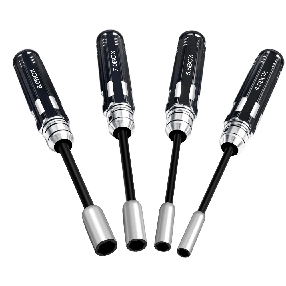 Allen Screwdriver 4.0mm 5.5mm 7.0mm 8.0mm Hex Driver Set RC Tool Flat Head Hexagon Screw Driver Wrench Tool Kit for RC Car Drone
Allen Screwdriver 4.0mm 5.5mm 7.0mm 8.0mm Hex Driver Set RC Tool Flat Head Hexagon Screw Driver Wrench Tool Kit for RC Car Drone