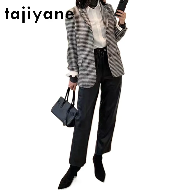 TAJIYANE Real Sheepskin Genuine Leather Pants Women 2024 Autumn Winter Clothes Black Straight Leather Trousers Womens Брюки
TAJIYANE Real Sheepskin Genuine Leather Pants Women 2024 Autumn Winter Clothes Black Straight Leather Trousers Womens Брюки