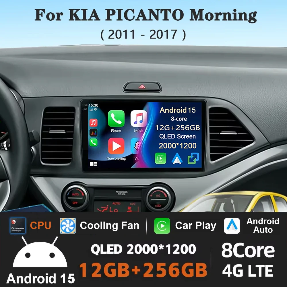 12G+256GB Android 15 Carplay Auto For KIA PICANTO Morning 2011 2012 2013 2014 2015 2016 Multimedia Car Radio Navigation Player
12G+256GB Android 15 Carplay Auto For KIA PICANTO Morning 2011 2012 2013 2014 2015 2016 Multimedia Car Radio Navigation Player