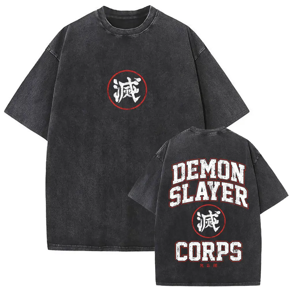 Washed Vintage Anime Demon Slayer Corps Logo Graphic T-shirt Men Women Casual Cotton Retro T Shirts Male Oversized T Shirt Tops
Washed Vintage Anime Demon Slayer Corps Logo Graphic T-shirt Men Women Casual Cotton Retro T Shirts Male Oversized T Shirt Tops