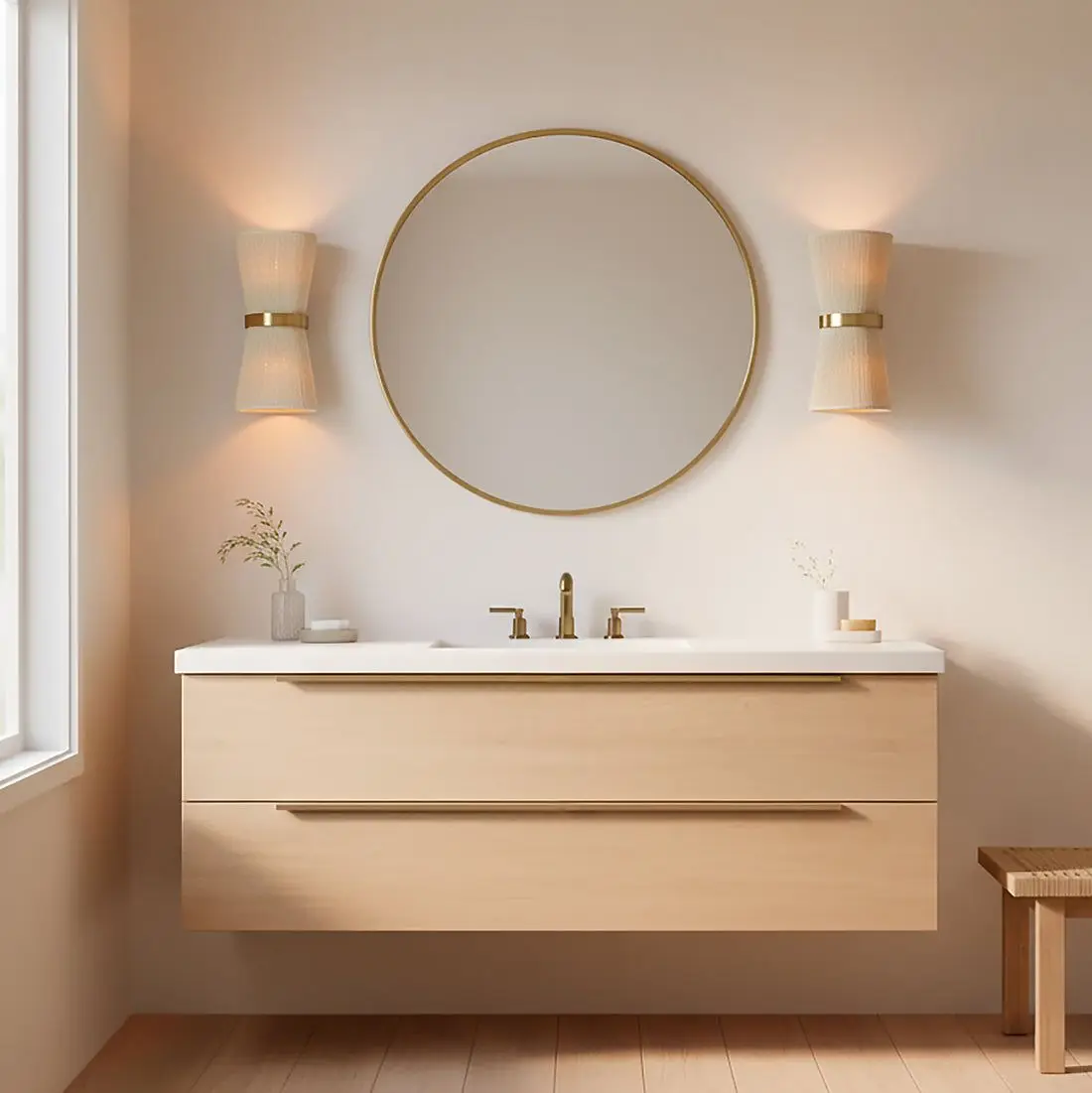 Modern Bathroom Cabinet With Integrated Sink And Storage Solution
Modern Bathroom Cabinet With Integrated Sink And Storage Solution
