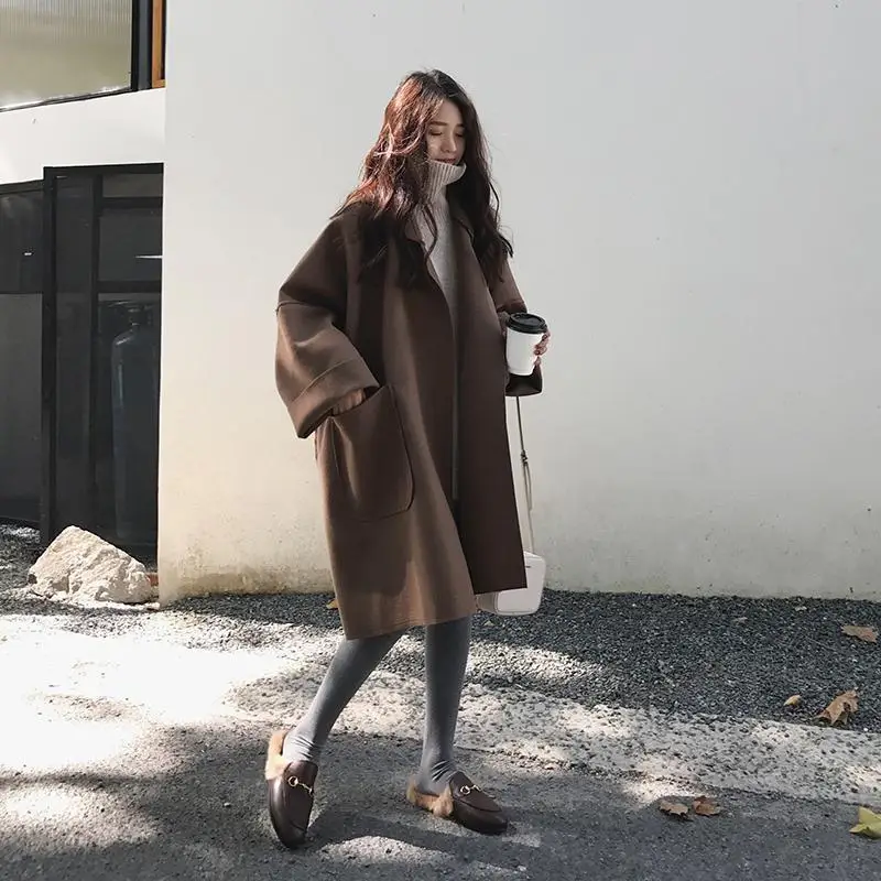 Women's Winter Elegant Windbreaker Jacket Windbreaker Vintage Jacket Mid Length Loose Lapel Casual Fashion Top Korean Edition
Women's Winter Elegant Windbreaker Jacket Windbreaker Vintage Jacket Mid Length Loose Lapel Casual Fashion Top Korean Edition