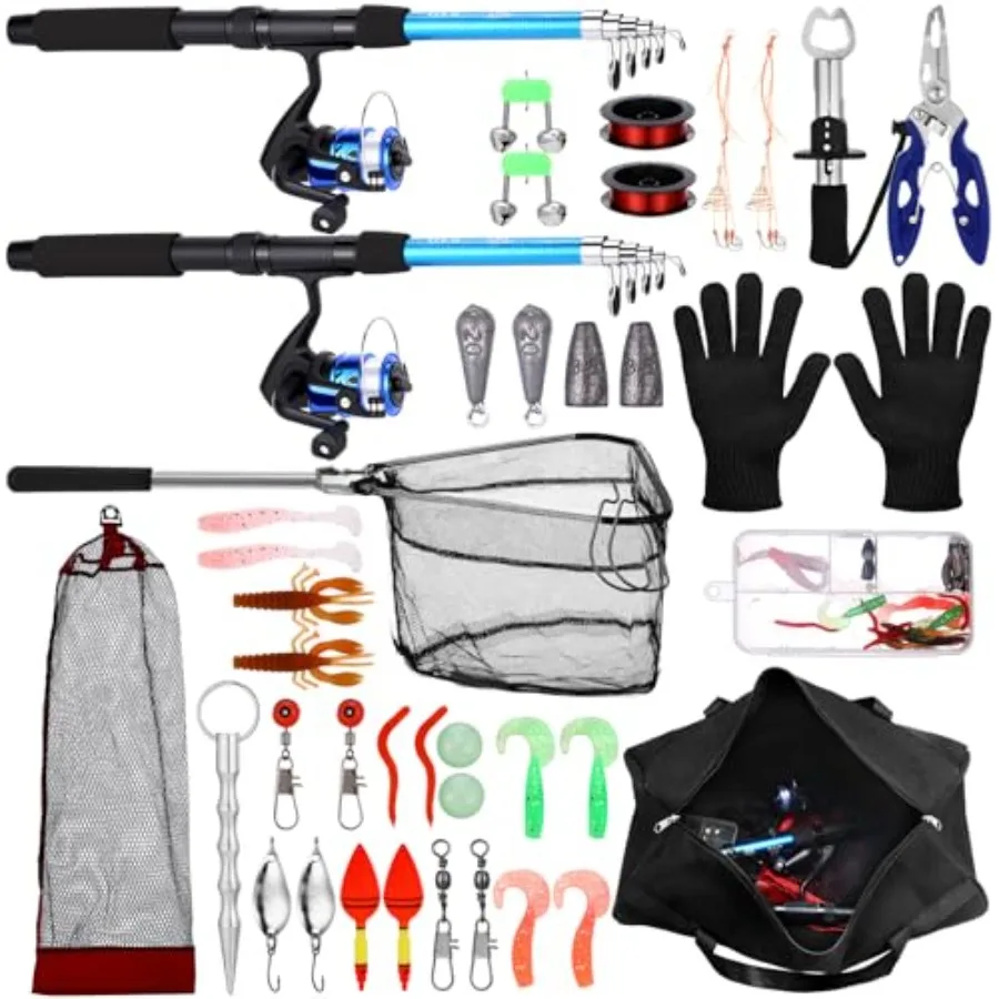 Telescopic Fishing Rod and Reel Combo 6.89ft 2pcs Collapsible Rod with Plier Lip Gripper Lures Carrier Bag Pre-Loaded Spinning
Telescopic Fishing Rod and Reel Combo 6.89ft 2pcs Collapsible Rod with Plier Lip Gripper Lures Carrier Bag Pre-Loaded Spinning