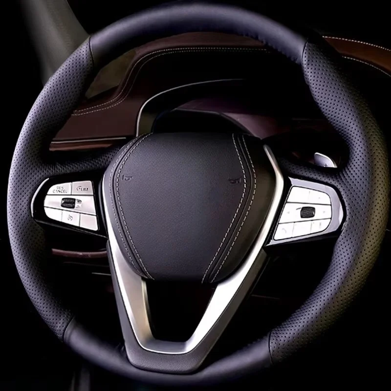 Hand Sew Black Genuine Leather Car Steering Wheel Cover For BMW G30 530i 540i 520d 530e 2016-2018 G32 GT 630i 630d 2017 2018
Hand Sew Black Genuine Leather Car Steering Wheel Cover For BMW G30 530i 540i 520d 530e 2016-2018 G32 GT 630i 630d 2017 2018