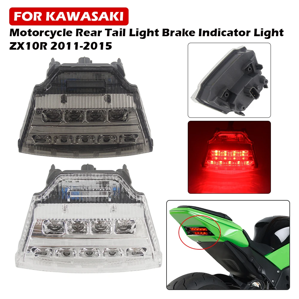 For Kawasaki Ninja ZX10R 2011 2012 2013 2014 2015 Motorcycle LED Taillight Integrated Blinker Tail Brake Turn Signals Light
For Kawasaki Ninja ZX10R 2011 2012 2013 2014 2015 Motorcycle LED Taillight Integrated Blinker Tail Brake Turn Signals Light