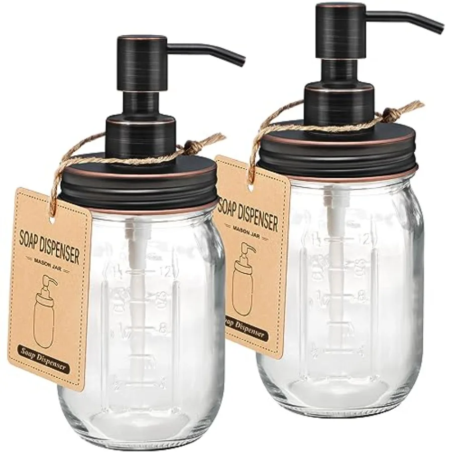 Mason Jar Liquid Soap Dispenser, Rustproof Stainless Steel Replacement Pump Lid, Cute Farmhouse Decor for Kitchen, Bathroom, Re
Mason Jar Liquid Soap Dispenser, Rustproof Stainless Steel Replacement Pump Lid, Cute Farmhouse Decor for Kitchen, Bathroom, Re