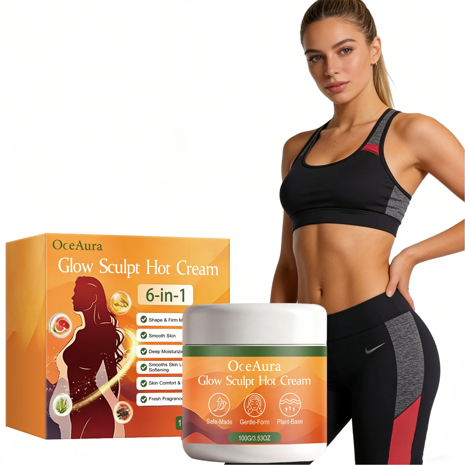 6-in-1 Shaping Body Cream Firming Lifting Improve Sagging Anti-Cellulite Belly Thigh Tightening Promote Sweating Detox Hot Cream
6-in-1 Shaping Body Cream Firming Lifting Improve Sagging Anti-Cellulite Belly Thigh Tightening Promote Sweating Detox Hot Cream