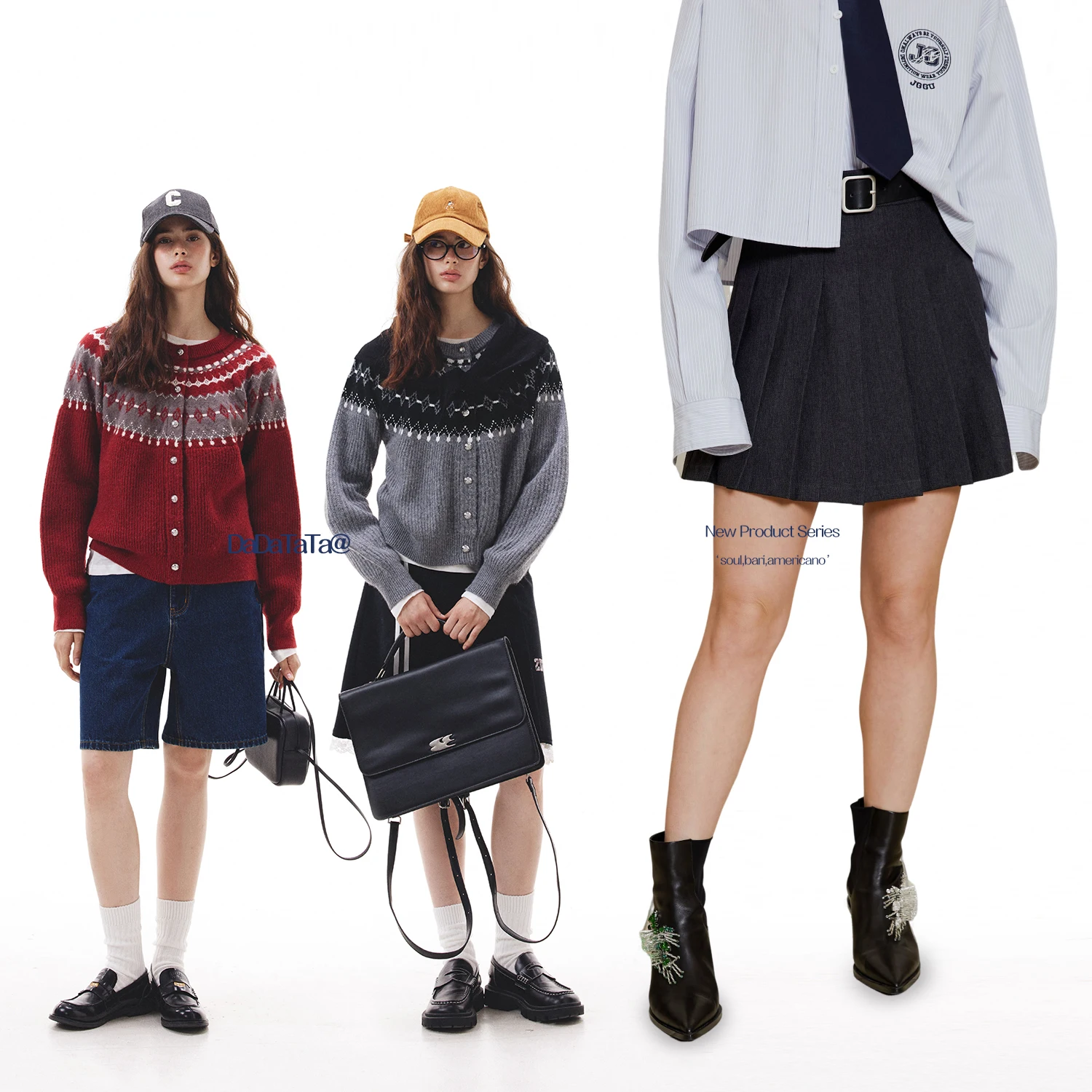 Комплект из вязаного свитера и юбки JGGU Crystal Label, женский комплект с круглым вырезом, стеганый дизайн, длинный рукав, осенний модный наряд
Комплект из вязаного свитера и юбки JGGU Crystal Label, женский комплект с круглым вырезом, стеганый дизайн, длинный рукав, осенний модный наряд