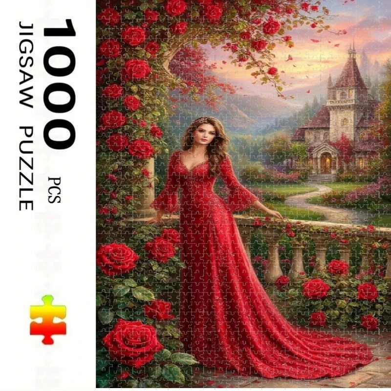 Jigsaw Puzzle 1000 Pieces Princess and Red Rose Puzzle Home Decor for Adults Game Family Fun Puzzles Educational Toys
Jigsaw Puzzle 1000 Pieces Princess and Red Rose Puzzle Home Decor for Adults Game Family Fun Puzzles Educational Toys