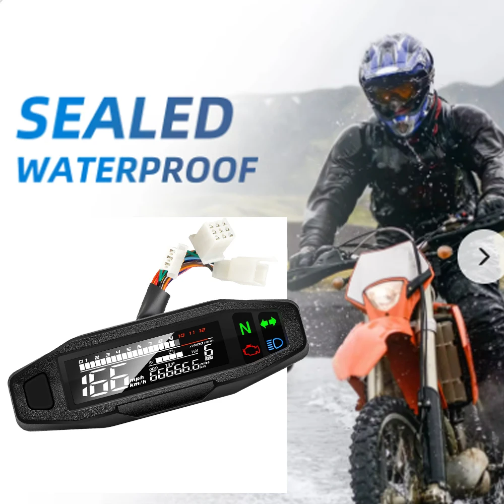 Motorcycle Speedometer Universal with Turn Signal Light Km/h Hour Meter Oil Gauge Tach Waterproof Digital Dashboard Instrument
Motorcycle Speedometer Universal with Turn Signal Light Km/h Hour Meter Oil Gauge Tach Waterproof Digital Dashboard Instrument