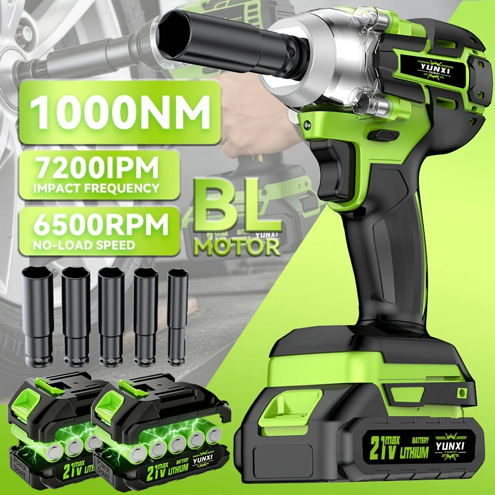 3-In-1 Cordless Impact Wrench Brushless Motor High Torque Variable Speeds Electric Battery Powered, A Lighter Design And A More Sturdy Casing, Ideal for Both Professional Workshops, Construction And Household Maintenance.
3-In-1 Cordless Impact Wrench Brushless Motor High Torque Variable Speeds Electric Battery Powered, A Lighter Design And A More Sturdy Casing, Ideal for Both Professional Workshops, Construction And Household Maintenance.